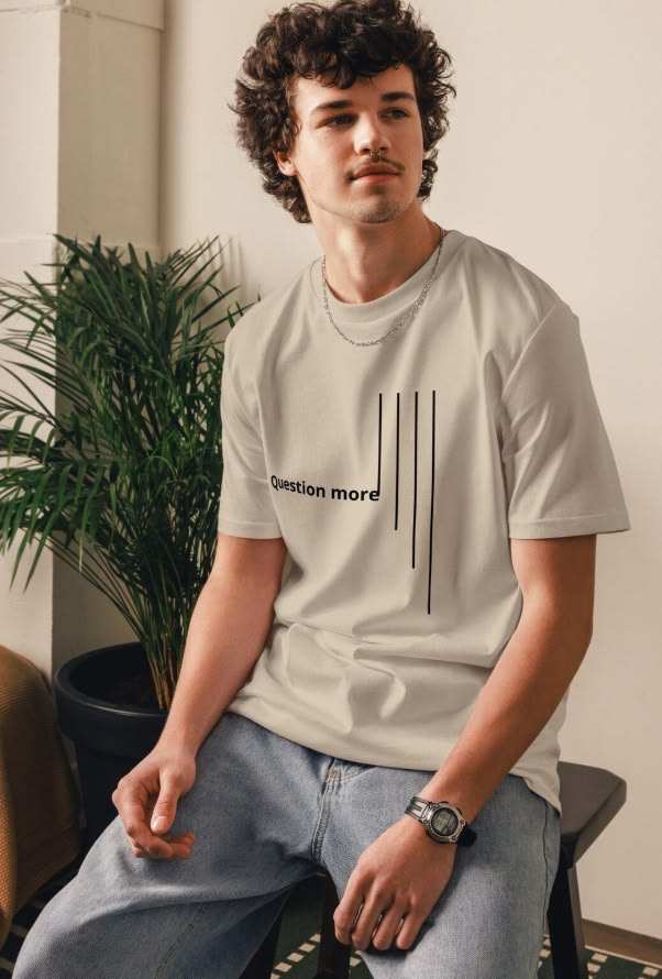 Beige Minimal T-Shirt